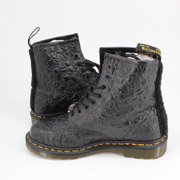 DOC DR. MARTENS X BEARBRICK MEDICOM TOY 1460 BOOTS SIZE 7UK PREOWED WITH BOX main image 7